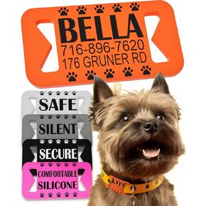 Dog ID Tags Personalized, Silicone Dog Tag Personalized for Pets, Custom Pet Name Tags in Saudi Arabia