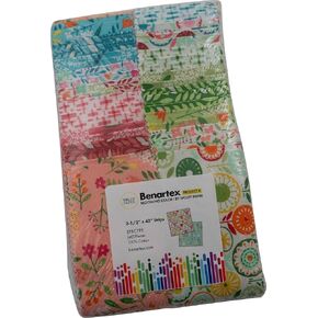 Wolff Paper Blooming Color I Strip-Pies 40 2.5-inch Strips Jelly Roll Benartex