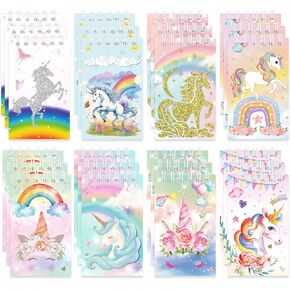 24Packs Unicorn Mini Notepads Magical Pastel Watercolor Rainbow Spiral Notebooks Pocket Journal Memo Pads School Classroom Rewards Stationery Supplies Birthday Party Favors Goodie Bags Gift for Girls