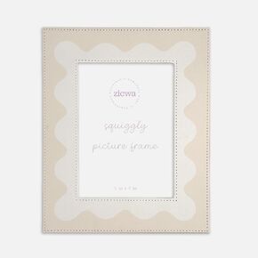 5x7 Wavy Picture Frame – Artistic Wave Design, Leather-Like Photo Frame for Modern Home Décor, Office, Gallery Wall, and Gifts (Fuschia)