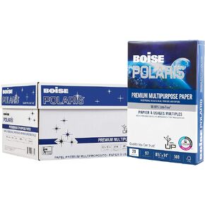 Boise Paper Premium Multipurpose Copy Paper | 8.5" x 11" Letter | 97 Bright White, 24 lb. | 10 Ream Carton (5,000 Sheets)