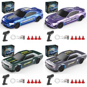 1/43 Scale RC Drift Car, 2.4GHz Full-Proportional High-Speed 15KM/H Drift Racing Car with LED Lights, 4WD Mini RC Vehicle Model for Adults & Hobbyists