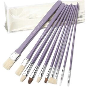 HBJWOV 10Pcs Support Paint Brush Set Nylon Acrylic Paints Digital Brush Artist Oil Paint Brush Row Pen Art Supplies
