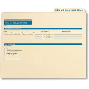 Employee Hiring & Employment History Folder, Pack of 25 (A3310)