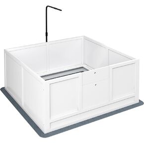 Whelping Box for Dogs with Adjustable Height & Light Stand to Enhance Comfort and Security for Mother and Puppies, 41" x 39"