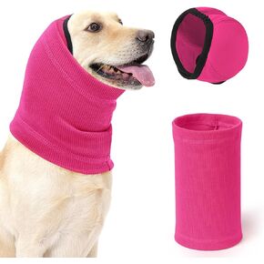 SlowTon Quiet Ears Dog Hoodie - 2 Pcs Ear Wrap Dog Ear Muffs Noise Protection, Anxiety Relief Dogs Hat Calming Hood Head Cover, Pet Headband Dogs Ear Protector for Grooming, Force Drying (Grey,S)