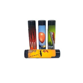 Horror-Themed Handmade Beeswax Lip Balm | 0.15oz Natural Lip Balm in Black Tube | Flavored Party Favor or Spooky Gift for Horror Fans