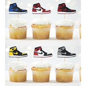 Sneaker toppers, cupcake basketball birthday toppers,sneaker toppers, sneaker birthday decoration,sneaker party theme, basketball cake toppers, sneaker toppers for cupcakes,