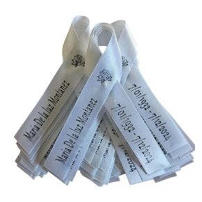 Create Your Own Custom Celebration of life Memorial Ribbons - Set of 25 Pin on, Ready to wear personalized lapel ribbons. Ships in 24 hours, Upgraded Shipping available