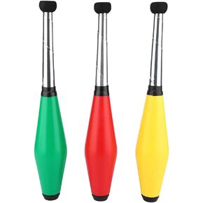 Juggling Stick,Set of 3 Green, Yellow, and Red Plastic Juggling Clubs,16.5 x 3 Inch Juggling Pins Children Training Juggler Juggling Stick Accessory for Kids Adults Outdoor Activity