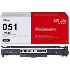 1-Pack 051 Drum Unit Black: Compatible 051 Drum Unit Replacement for imageCLASS MF264dw MF267dw MF269dw LBP162dw Printer