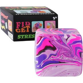 Fidget Toys Squishy Stress Cube, Stress Balls for Kids Adults Squishies Stress Relief, Ice Squishy Cube Sugar Balls, Sensory Toys for Kids with Autism, Fidgets for Classroom Prize Toys (Green)
