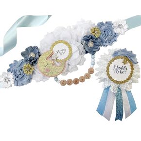 Moon & Twinkle Little Star Baby Shower Mom to be Sash, Moon & Twinkle Little Star Mom to Be Sash for Shower, Moon Theme, Little Star Sash (Mom Sash and Dad Pin)