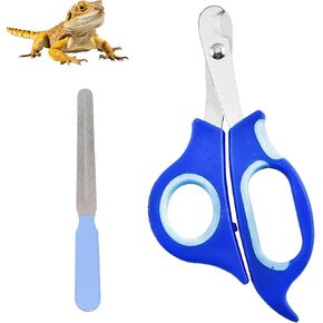 Bearded Dragon Nail Clippers,Stainless Steel Lizard Nail Clippers Ergonomic, Non-Slip Grip for Safe & Stress-Nail Scissors of Lizards, Turtles, Iguanas, and Small Reptiles
