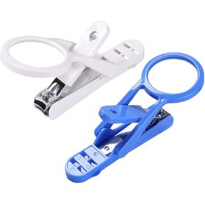 VICASKY 2Pcs Pet Nail Clippers with Magnifying Glass Portable Nail Cutters for Pets Comfortable Grip Durable Material for Hamsters and Hedgehogs