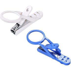 2Pcs Pet Nail Clipper with Magnifying Glass Comfortable Grip Hamster Hedgehog Claw Cutters Safe Design for Easy Grooming Precision Cutting