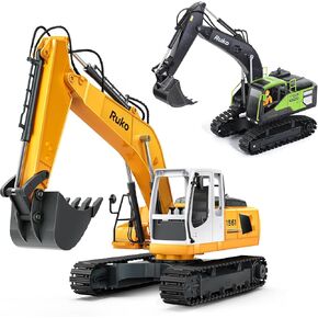 Ruko 1661 لعبة حفارة التحكم عن بعد و 1561 RC الحفارة 3 في 1 ألعاب البناء للأولاد