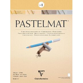 Clairefontaine 30 x 40 cm Pastelmat Glued Pad in Assorted Colours