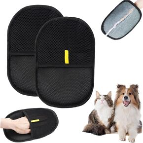 Pet Hair Remover Glove for Cats & Dogs, 2025 New Upgrade Efficient Grooming Glove for Pets Hair, 2PC Cat Grooming Gloves for Hair Removal, Grooming Clothes, Sofas