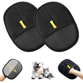2PCS Pet Hair Removal Glove – Electrostatic Grooming Gloves for Cats & Dogs, Reusable Shedding Mitts for Easy and Efficient Pet Hair Removal