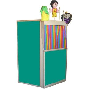 Beka Club House Puppet Theater, Chalkboard Surfaces with Puppet Rack
