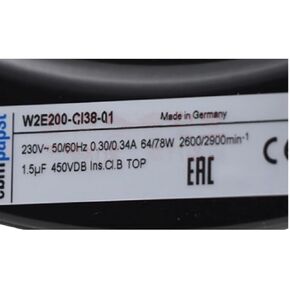 W2E200-CI38-01 230V 0.30/0.24A 64/78W 2600/2900RPM coolig Fan