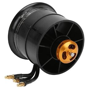 RC 70mm Ducted Fan, EDF 12 Blades Ducted Fan with RC Brushless Motor 2200KV Suitable for EDF 6S RC Jet Airplane(CW)