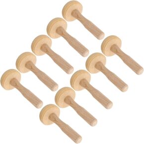 DOITOOL 10Pcs Wooden Ink Roller for Printmaking Ergonomic Drawing Rubbing Roller for DIY Art Projects Painting Supplies for Scrapbooking and Crafting