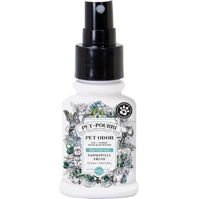 Pet-Pourri Pet Odor Air + Fabric Odor Freshener Spray, Pawsitively Fresh, Travel Size 1.4 Fl Oz