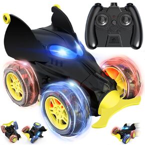 Unicorn Remote Control Car Toys for Girl - 360° Rotating Pink RC Stunt Cars 4WD Remote Cars for Kids, 2.4GHz Toy Car USB Direct Charging with LED Lights, Birthday Gift for 3 4 5 6 7 8 9 Year Old Girl