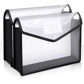 SKYDUE 2PCS Document Holder, Plastic Expanding File Folder,No Dividers, A4 Letter Size Envelopes with Snap Closure, Folders for Documents