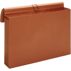 Globe-Weis/Pendaflex Tabloid Wallet File, 12 x 18 Inches, 3.5-Inch Expansion, Elastic Closure, Brown (B1060E)