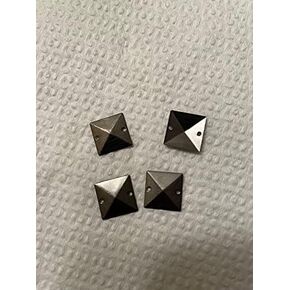CraftbuddyUS 100pcs Gunmetal Metal Sew On 12mm Pyramid Studs Embellishment, DIY