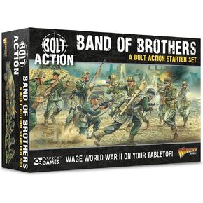 Wargames Delivered Bolt Action Band of Brothers Starter Set – US Airborne & German Grenadiers, Half-Tracks, Dice, Terrain, Mat & Guidebook – 28mm WWII Miniatures Wargame 3rd Edition