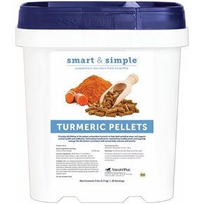 SmartEquine Smart & Simple Turmeric Pellets | Daily Joint Support for Working Horses | Helps Against Oxidative Stress | 10,000 mg of Turmeric | 180 Servings | 12 lb Bag
