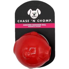 Chase 'N Chomp Amazing Squeaker Ball Color RED in Kuwait