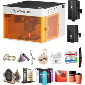 ATOMSTACK P1 5W Laser Engraver, Laser Cutter, Unibody Laser Engraving Machine, 10000 mm/min, 5000mW Diode for Beginners DIY, Wood, Leather, Acrylic, Metal, Portable, Single Laser, Class 1 Safe