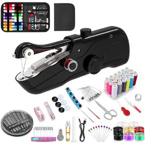 Handheld Sewing Machine,Electric Mini Portable Sewing Machine for Beginners & Adults, Battery/USB Powered, Includes Other Tools and Sewing Threads,Companion for DIY Hand Sewing Enthusiasts