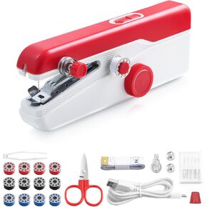 2025 new model, handheld sewing machine; Quick sewing portable, equipped with sewing kit, beginner sewing machine for beginners, very suitable for home use.(black)