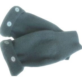Fingerless Gloves Green Dark 100% Cashmere One Size Fits Most Women's Arm Warmers Texting Cuffs Handmade