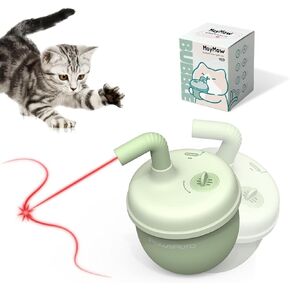 Automatic Laser Cat Interactive Toy - Self-Balancing 360° Auto-Spin Laser Pointer with Catnip Hole, Triple-Sensory – Kitten Sight, Smell & Touch, Boredom Relief Toys for Indoor Adult Cats