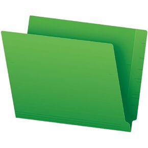 Pendaflex Color End Tab Folders, Full Tab, Letter Size, Green, 100 per Box (H110DGR)