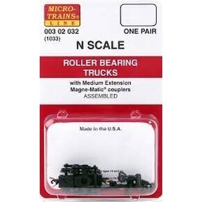 Roller Bearing Trucks N Scale with Medium Extension 00302032