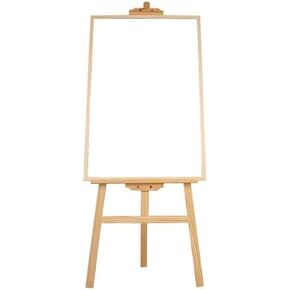 Double-Sided Mobile Projection Writing whiteboard Stand Large Magnetic，Wooden Frame Tripod Dry Erase Easel for Home Office School Store Display 60x90cm