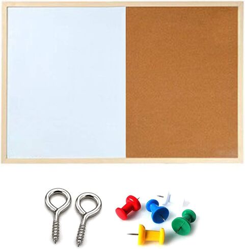 Wood Whiteboard Cork Board Combination Message Board for Painting Writing Home Art Craft Coffee Store in Saudi Arabia
