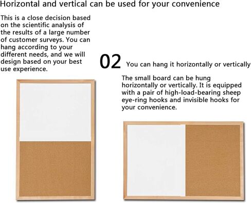 Wood Whiteboard Cork Board Combination Message Board for Painting Writing Home Art Craft Coffee Store in Saudi Arabia