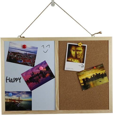 Wood Whiteboard Cork Board Combination Message Board for Painting Writing Home Art Craft Coffee Store in Saudi Arabia