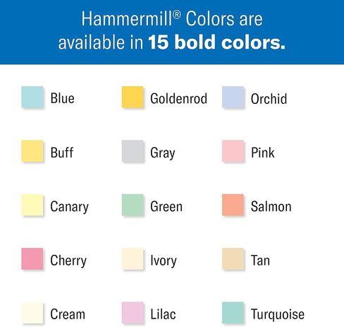 Hammermill Colored Paper, 20 lb Cherry Printer Paper, 8.5 x 11-10 Ream (5,000 Sheets) - Made in the USA, Pastel Paper, 102210C in Saudi Arabia
