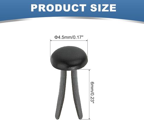 PATIKIL 1000 PCS Paper Brass Fasteners Split Pins Pastel Mini Metal Brads Round Head Plated Fastener for Craft Art Scrapbooking DIY Supplies, Silver Tone, 4.5 x 8 mm in Kuwait