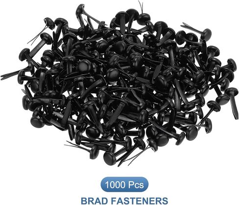 PATIKIL 1000 PCS Paper Brass Fasteners Split Pins Pastel Mini Metal Brads Round Head Plated Fastener for Craft Art Scrapbooking DIY Supplies, Silver Tone, 4.5 x 8 mm in Kuwait